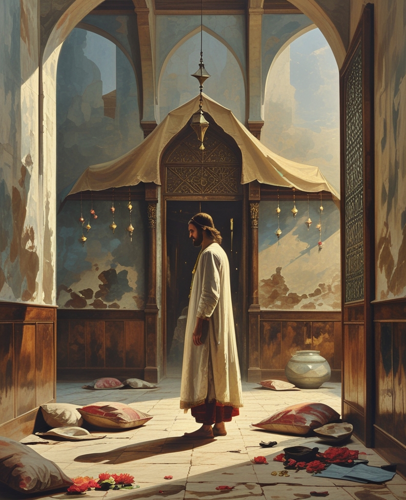 I stood as if stunned in the stillness of the house of the Hanged Jew, amid the aroma of almonds and dreams of marriage she’d left in her wake.