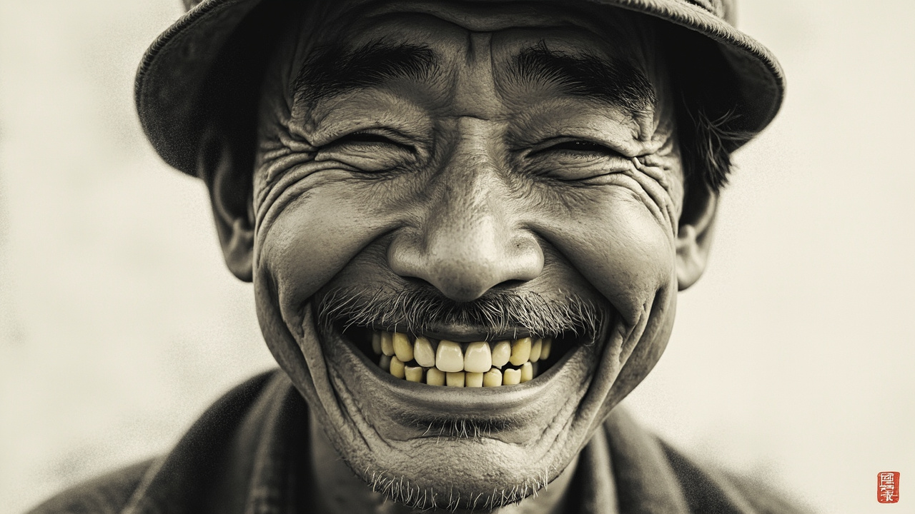 上官福禄咧着嘴，龇出两排结实的黄牙齿，脸上的表情哭笑难分。