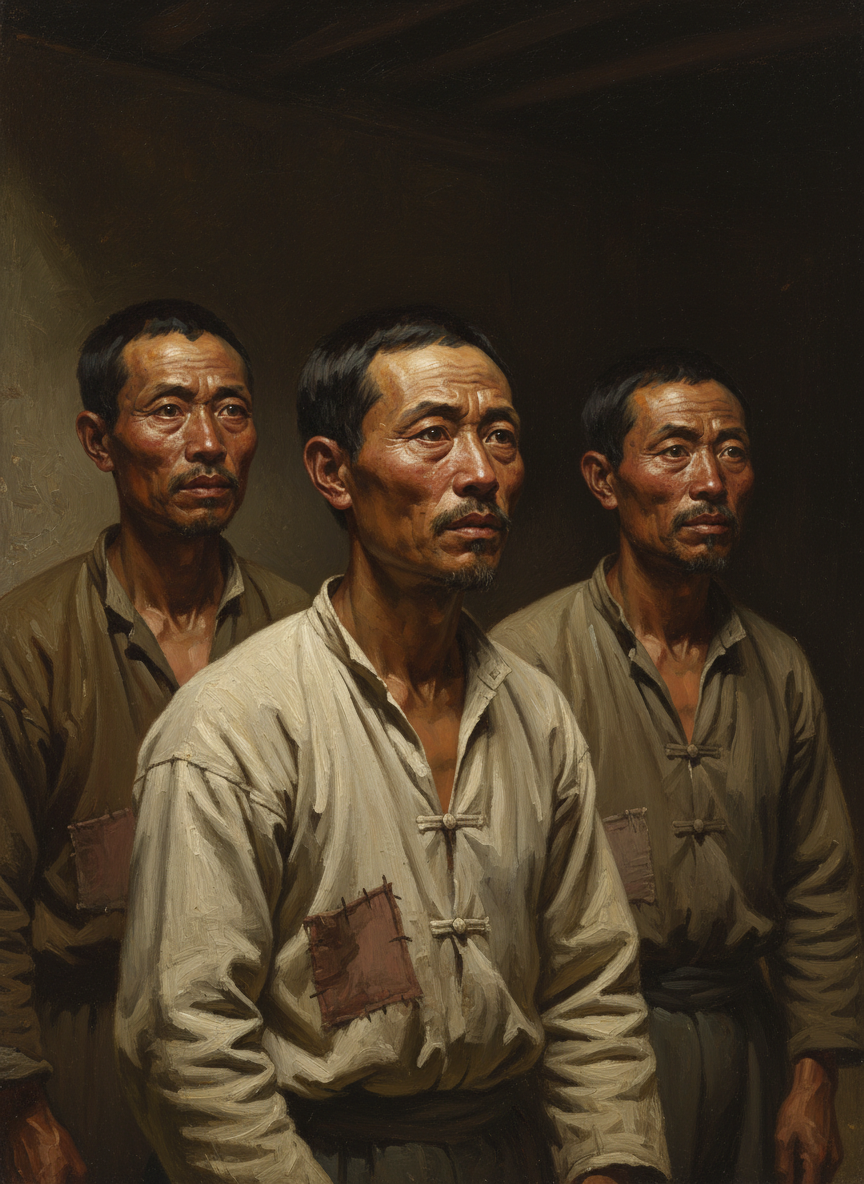 院子里的男人们似懂非懂地听着她说教,都用泪汪汪的眼睛盯着她的脸。