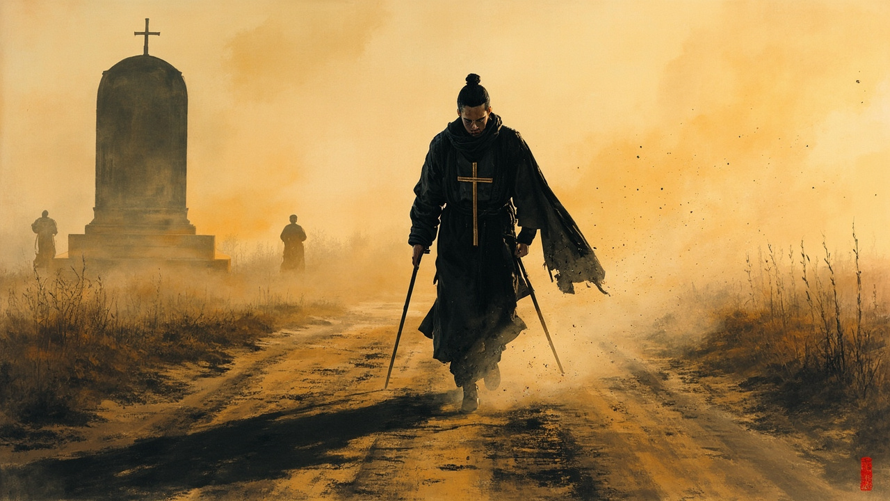 男人们开始往土坑里填土,马洛亚牧师脚步踉跄地对着我们走来,太阳已经偏西,他的影子在地上拖得很长。