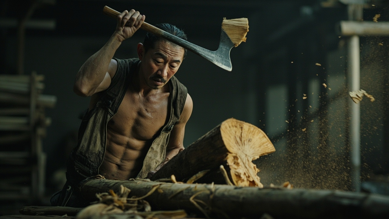他退后两步,摆好姿势,往手里啐几口唾沫,又一次高举起斧头,榆木根盘响亮地裂开,一块劈柴像炮弹皮子一样飞出来,击中了上官盼弟的胸脯。