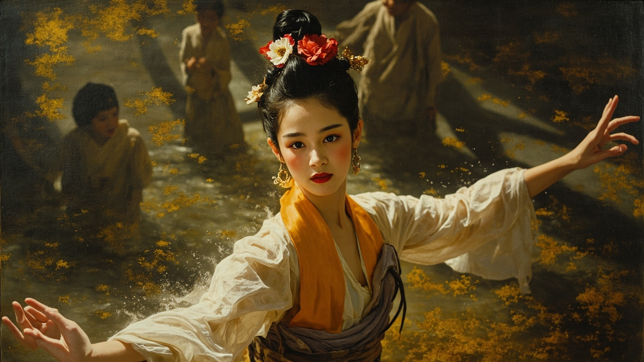 那时刻是鸟仙一生中最美丽的时刻,她在众人面前舞蹈着,像沼泽地里的仙鹤。