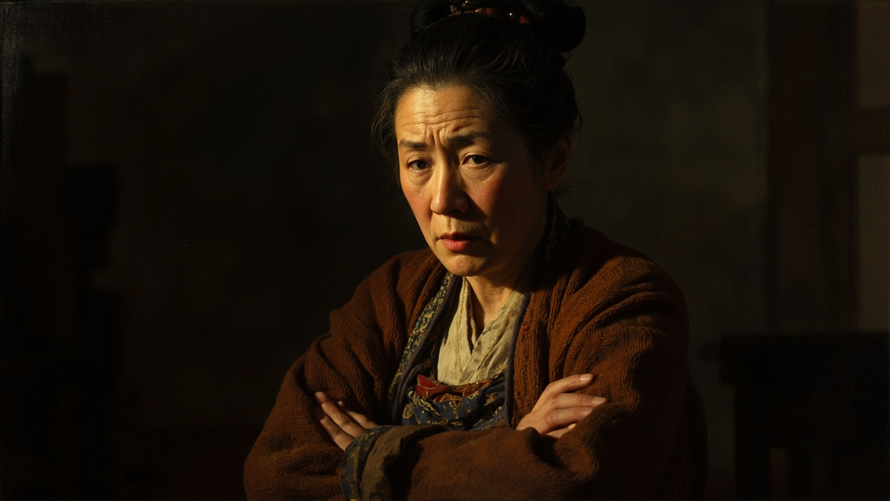 五姐下意识地用胳膊护住了那两只堕落的乳房,骂道,“狗汉奸的臭老婆!”