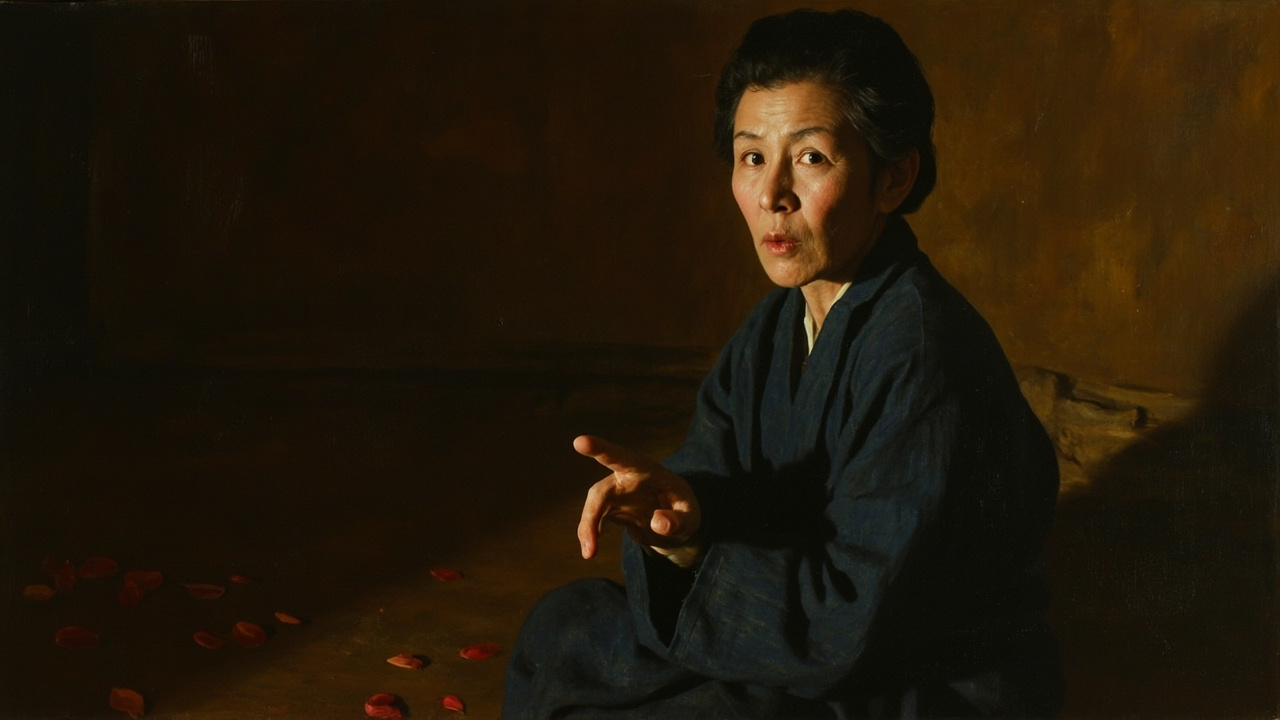 母亲伸出几个指头触了触上官吕氏头颅上的裂口，然后就像被电击了一样，一屁股坐在了地上。