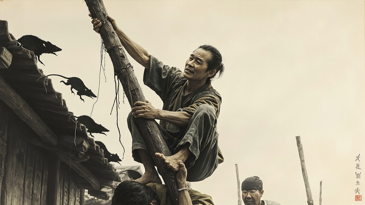 他双手抱住水滑的柱子,身体往上一耸,双脚便踩在了我的肩膀上。“