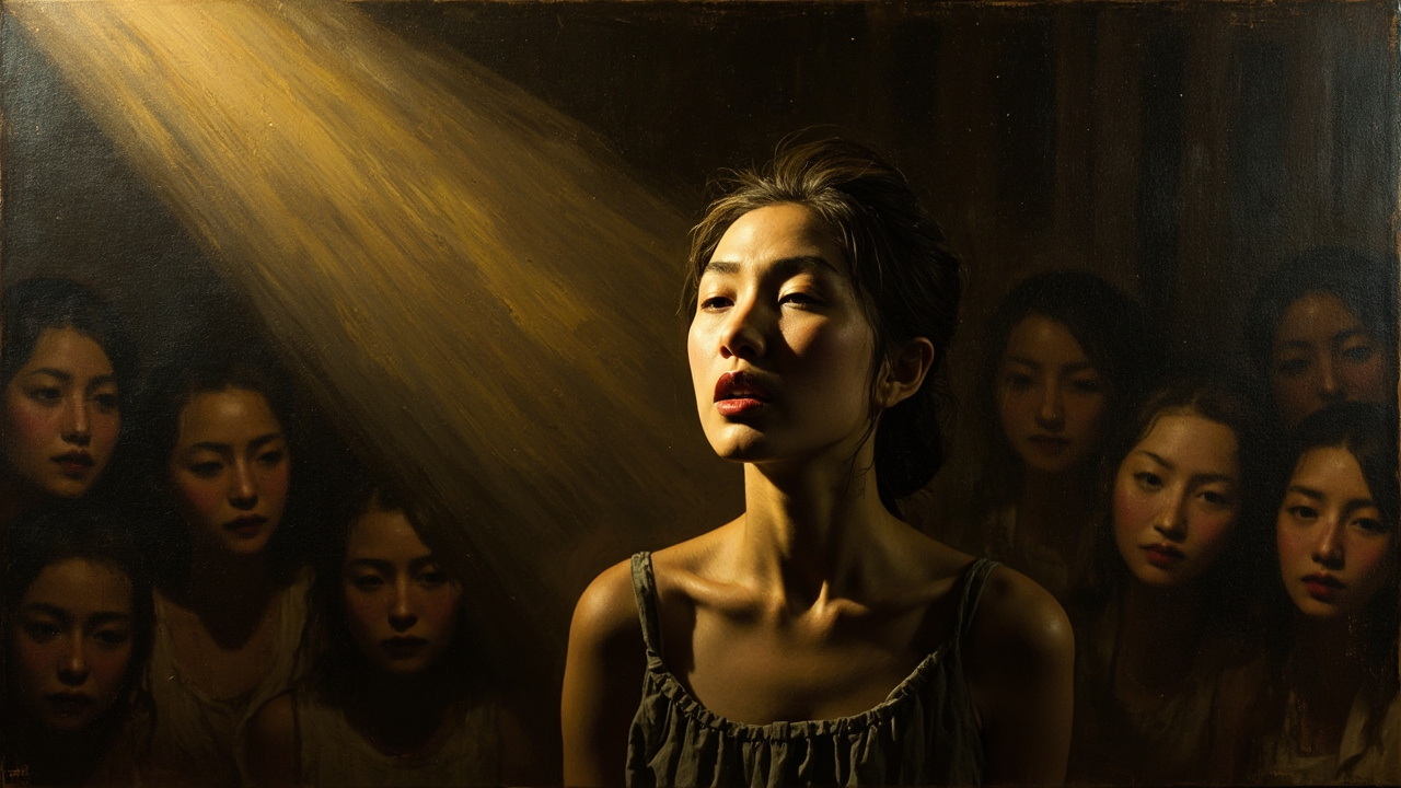 她的头和脖子从一群耷拉着脑袋的女人堆里昂起来,在潮湿阴冷、光线暗淡的大磨房里,那摇摇晃晃、颤颤悠悠的样子,证明了她确曾是蛇,现在又变回去了,我不敢去看她的身体,惊恐地跳开眼,她的影子继续在我脑子里晃动。