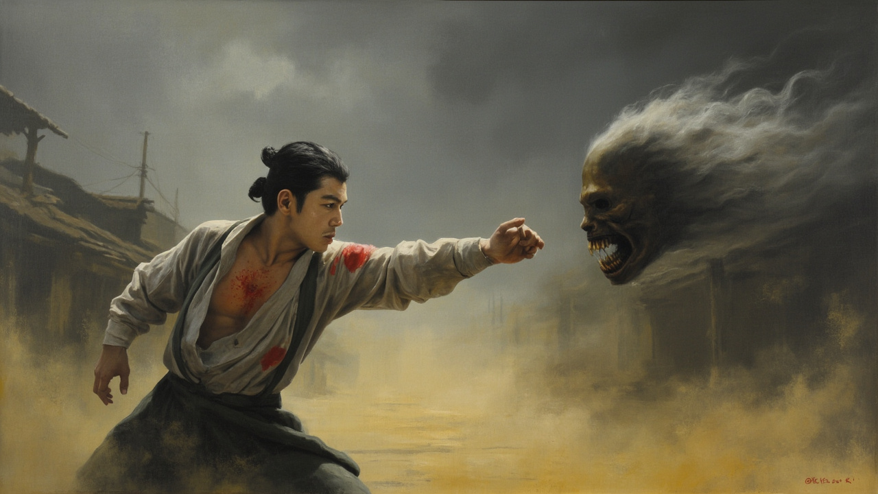 我把那女鬼推到一边,还对着她的鼻子捣了一拳,连她鼻子上的脆骨断裂的声音我都听到了,并且牢牢记住了。