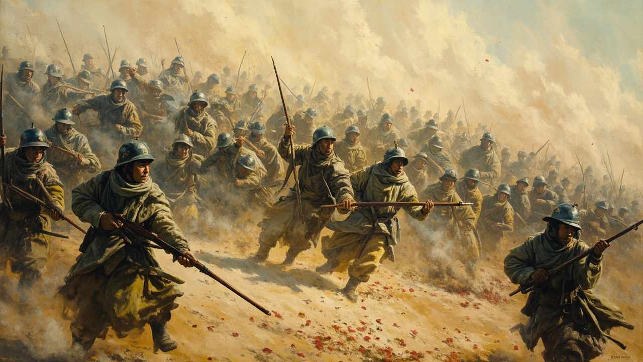 沙梁上的兵像皮球,成群结队地滚出来,与那些戴铁帽子的兵打成一堆儿。