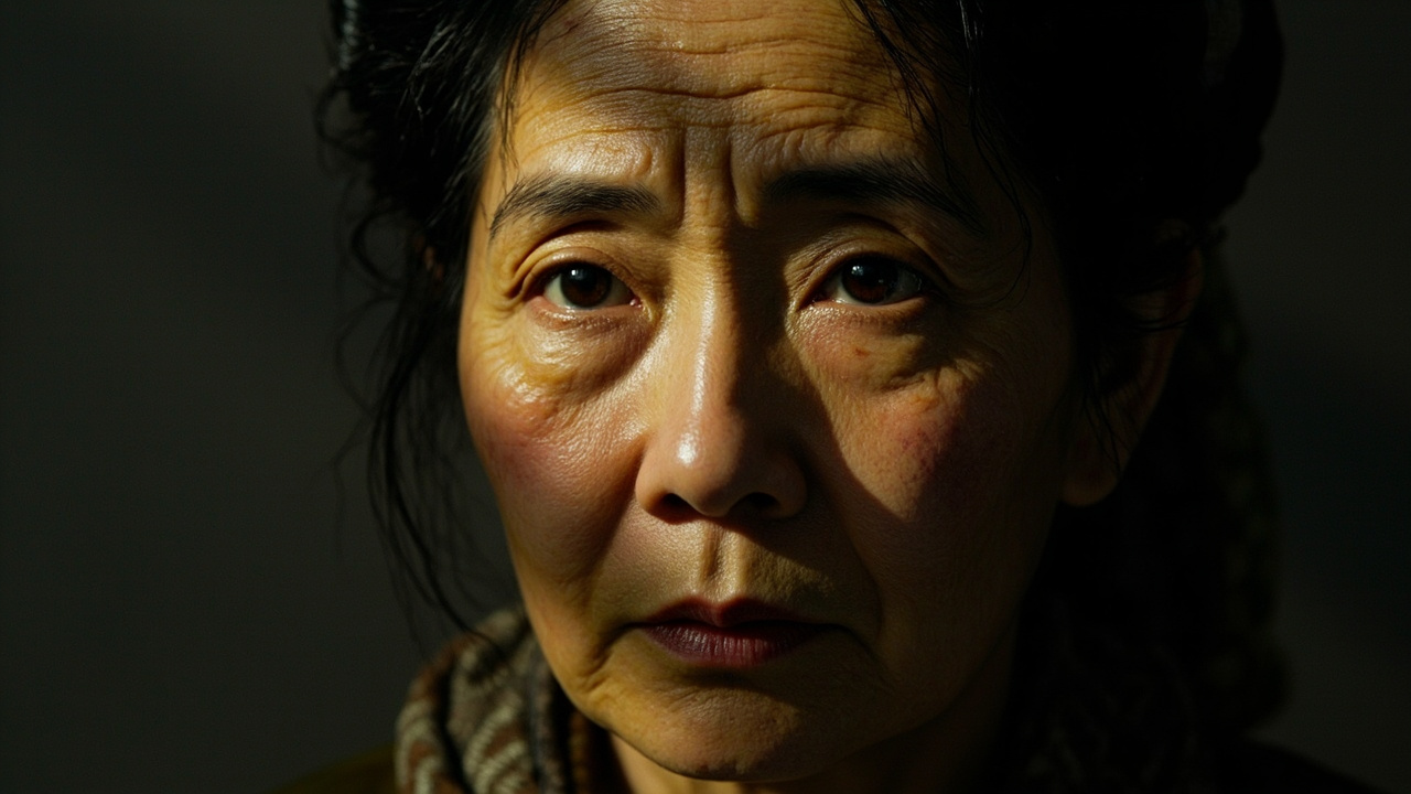 她的脸色发黄,神色沮丧,原先美丽而活泼的大眼睛变得死气沉沉。