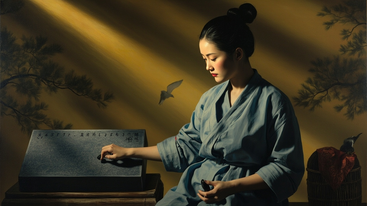 就在盼弟吞吞吐吐地劝慰着我们时,在白马湖外丁翰林家那一片苍松遮日的墓地里,沙口子村的崔凤仙,一个顶着狐狸仙位的寡妇,用一块黑色的卵石,有节奏地敲击着表彰着丁翰林嘉言懿行的青石墓碑。
