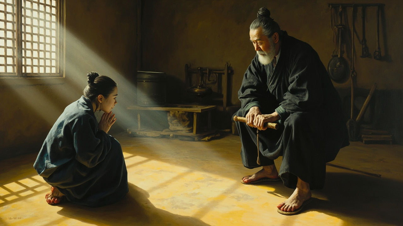 母亲万般无奈，磕头下跪，终于请来了洗手多年的捉鬼大王马山人。
