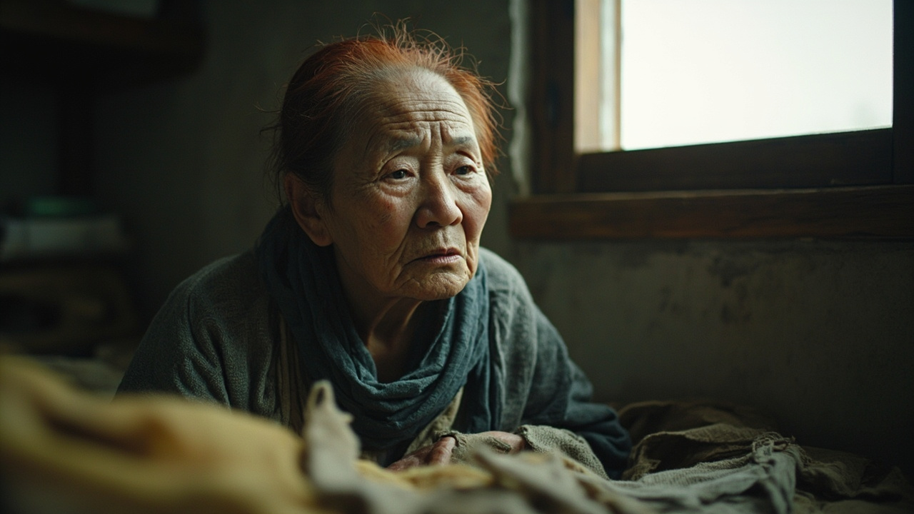 五年之后一个冬天的上午,躺在东厢房炕上等待死亡的上官想弟突然爬了起来。