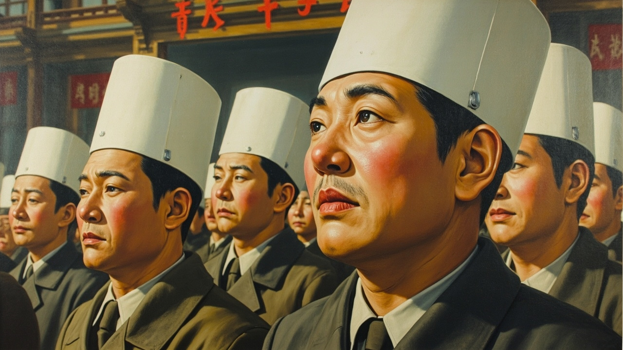 有浮肿得透明、肚子膨亨的司马亭,有小学的那位校长,有中学的教导主任,还有五、六个平日里耀武扬威的公社干部,当年被鲁立人拉到土台上下过跪的那些人也都戴着高帽站在那里。