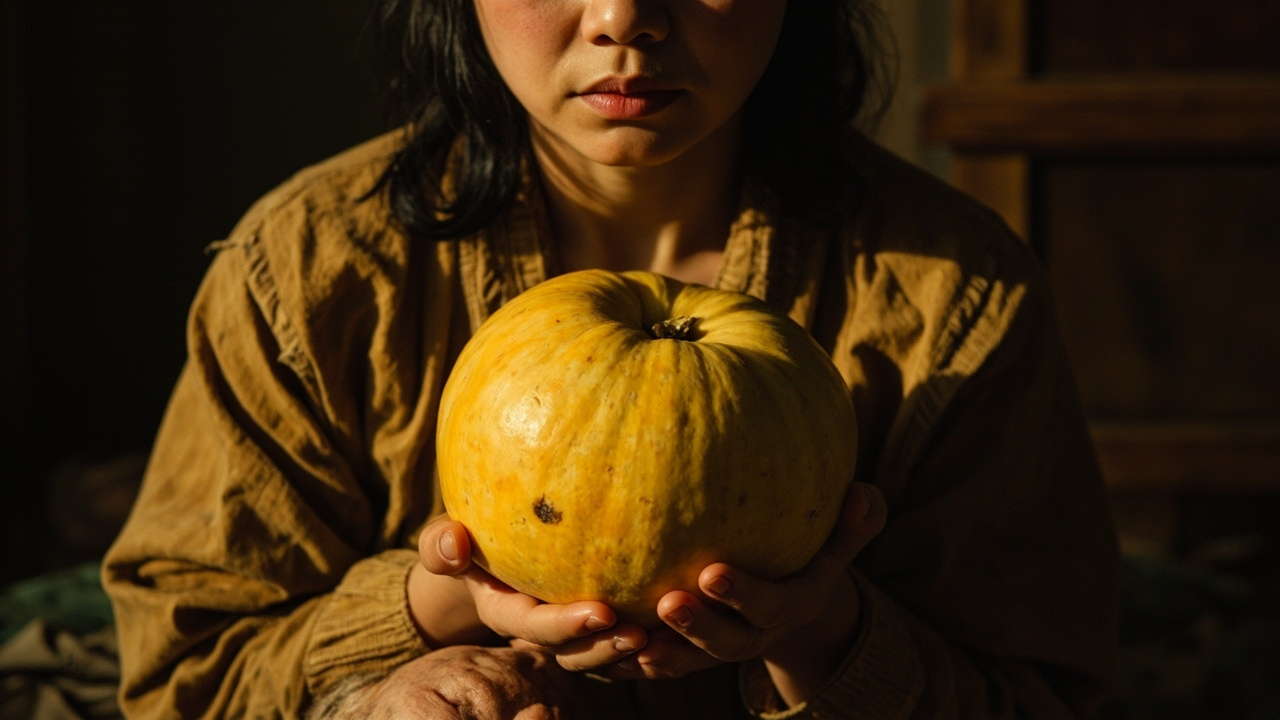 她毫不犹豫地撩起衬衫,让那只灌满了浆汁的、像金黄色的哈密瓜一样的乳房垂在了他的脸上。