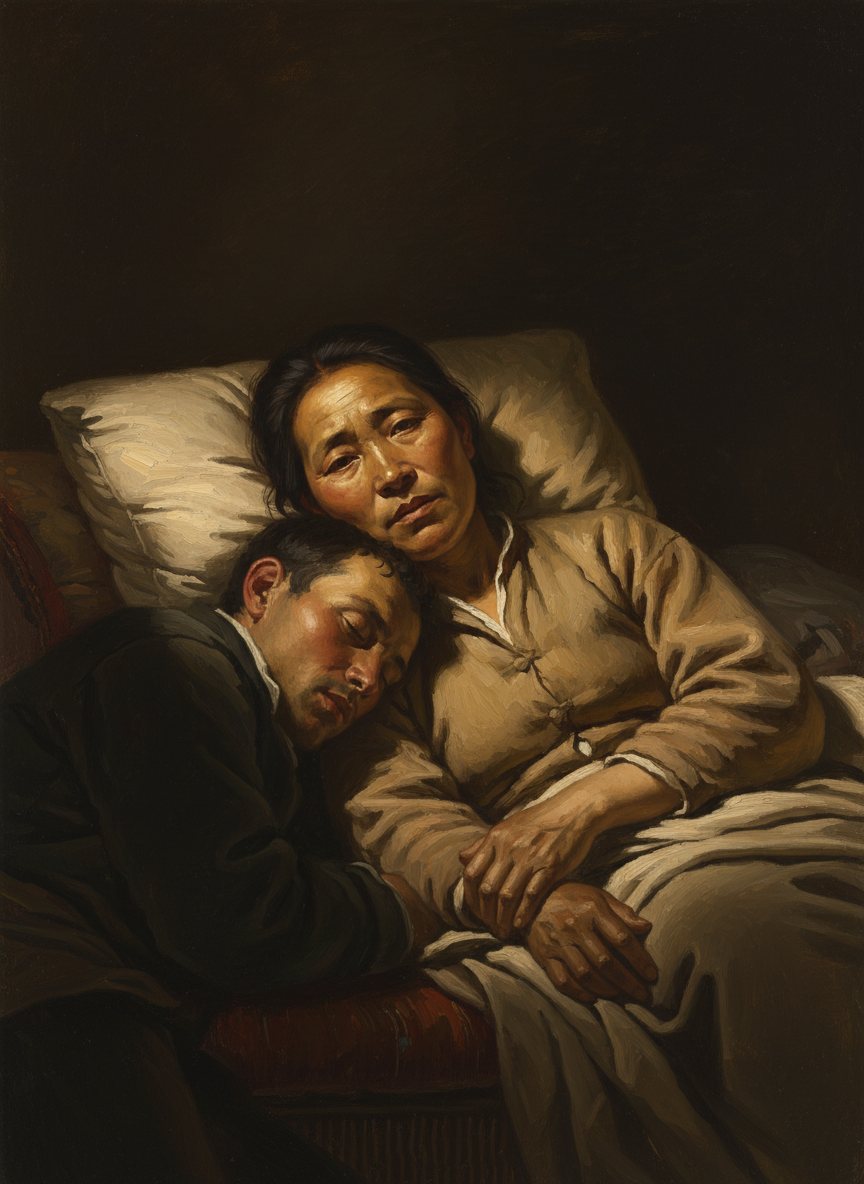 上官金童吸光了她的乳汁,心满意足地睡着了,心中火烧火燎着的老金使尽了全部的手段,也没能把这个鼾睡的老婴儿弄醒。
