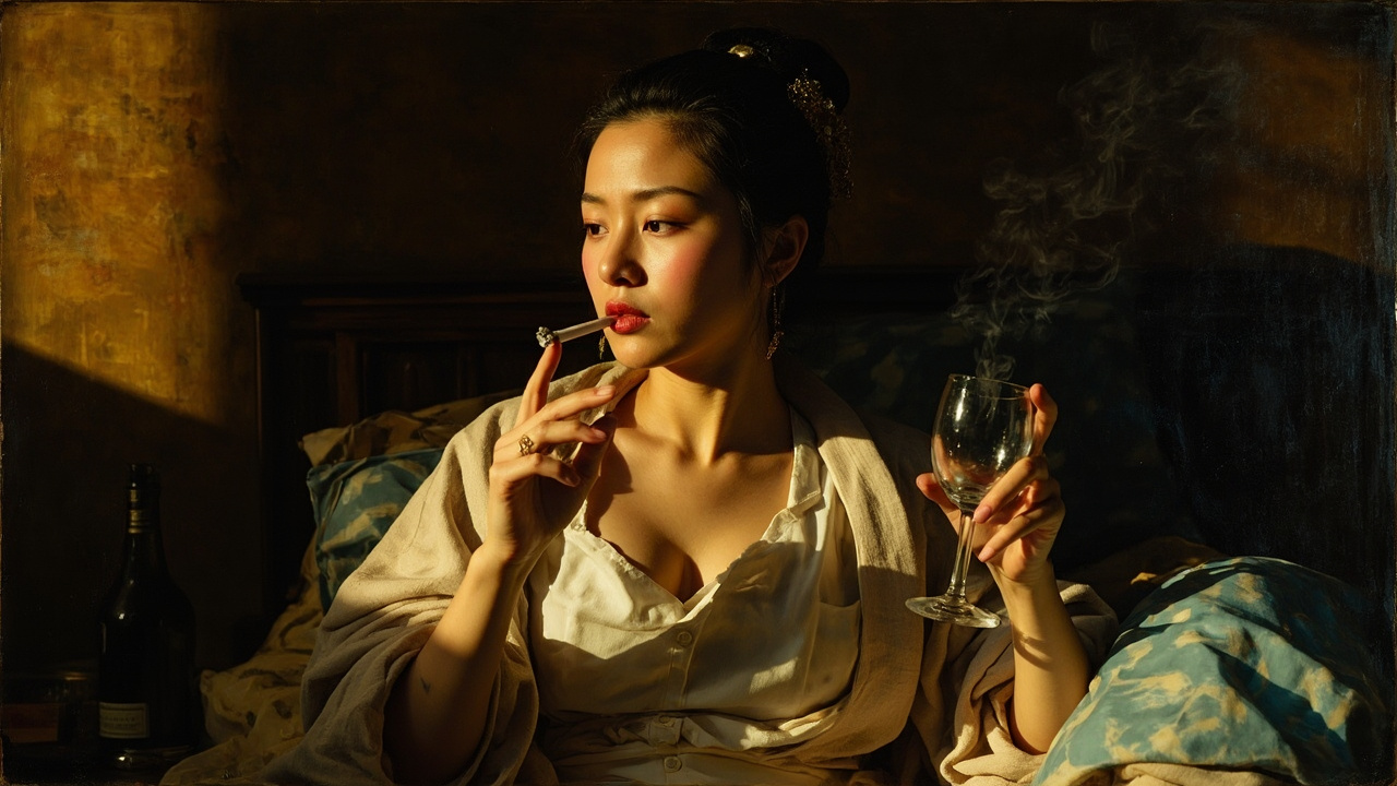 在纪琼枝生日的前一天，在耿莲莲的卧室里，进行了临战前的彩排，耿莲莲披着一件洁白的睡衣，抽着摩尔香烟，端着高脚葡萄酒杯，床头摆着春药瓶子，足蹬一双绣花拖鞋，扮演纪琼枝纪市长。