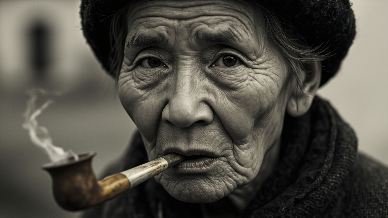 她装上一斗烟，像个没牙的老头一样，巴嗒巴嗒抽着，说：“鸟儿韩播下的是龙种，收获的却是跳蚤！