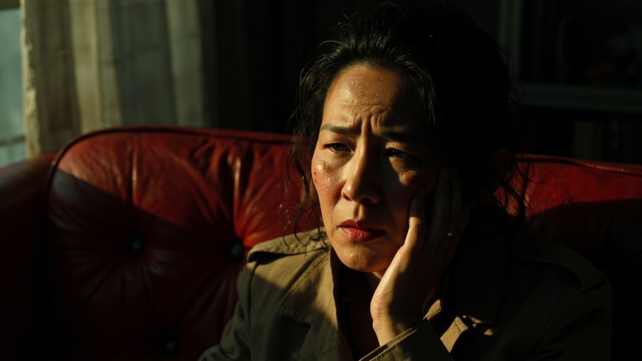 上官金童遏制着对这个散发着洞穴皮毛兽味道的女人的厌恶之情,把她按坐在自己的大老板团团转高背真皮红色意大利罗马城制造的沙发上。