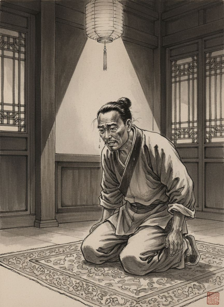 但他们还是噼噼啪啪地给了他一顿,尽管他跪在地毯上涕泪交流。
