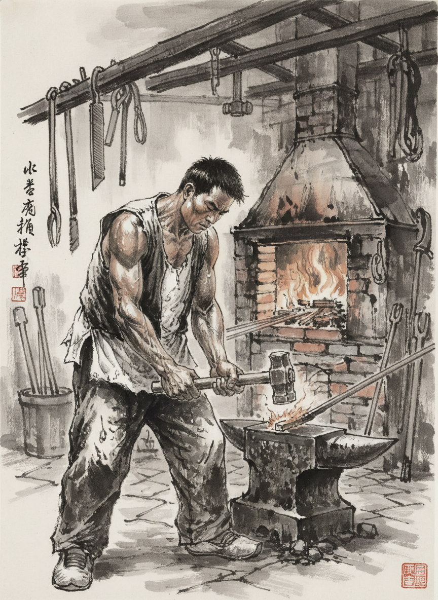 上官家的钱当然赚得不容易,成天在炉火边上烤着,汗水一层追着一层往外冒,破烂的衣裳上结了一层白色的盐屑。