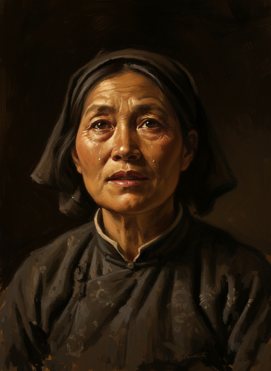 上官鲁氏感激地望着婆婆的大脸,鼻子一酸,眼泪滚了下来。