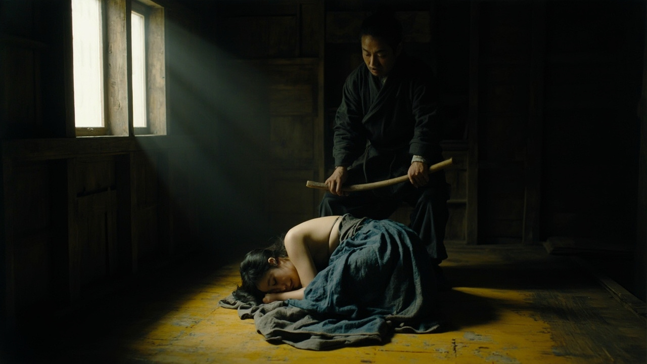 上官寿喜明白了他娘的意思,他从墙边抄起一根棍子,拦腰一棍,便把我母亲打倒了。