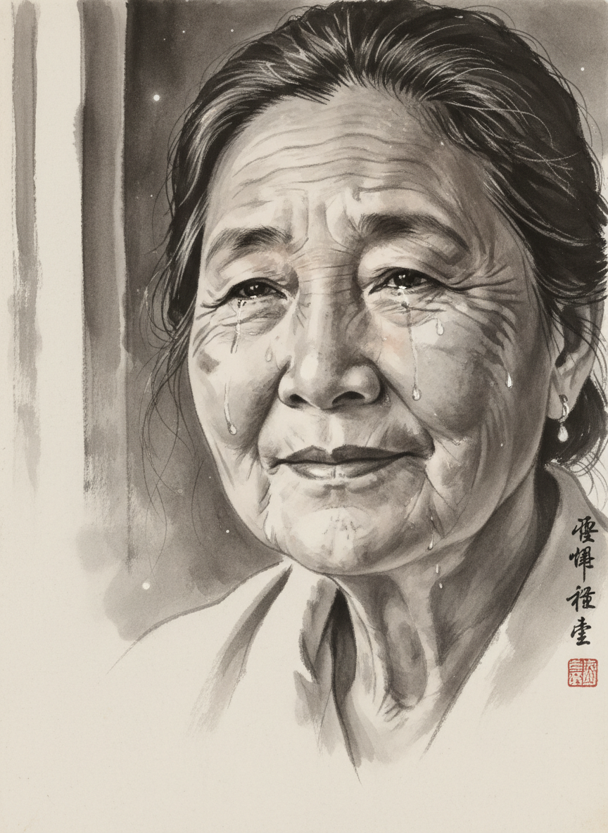 娘的话一出口,就让你泪如涌泉,一团漆黑蒙住了你的双眼。