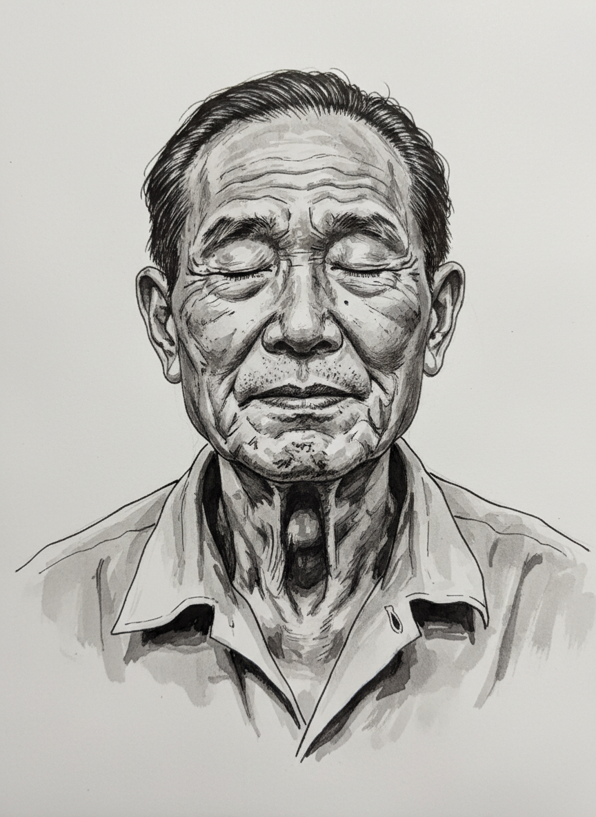 想到此他简直就是陶醉在幸福里了,擦干泪水他站起来,脸上皱纹舒展,肩头轻松,如释重负。