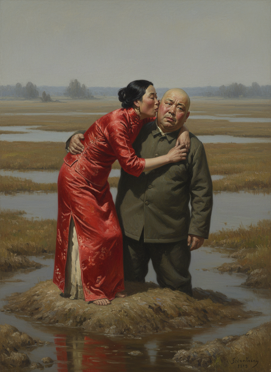 红裙女人好像故意要跟上官金童赌气似的,抡起两根裸露的白胳膊,夹住了马副市长的粗短脖颈,然后像鸡啄食一样,跳一下,在他的脑门上啄了一口。