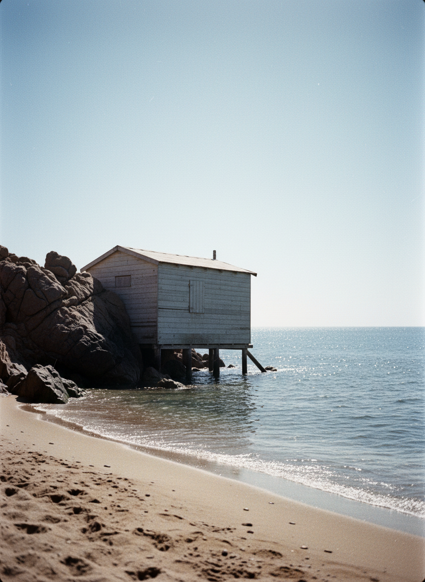 L'ami de Raymond habitait un petit cabanon de bois à l'extrémité de la plage.
