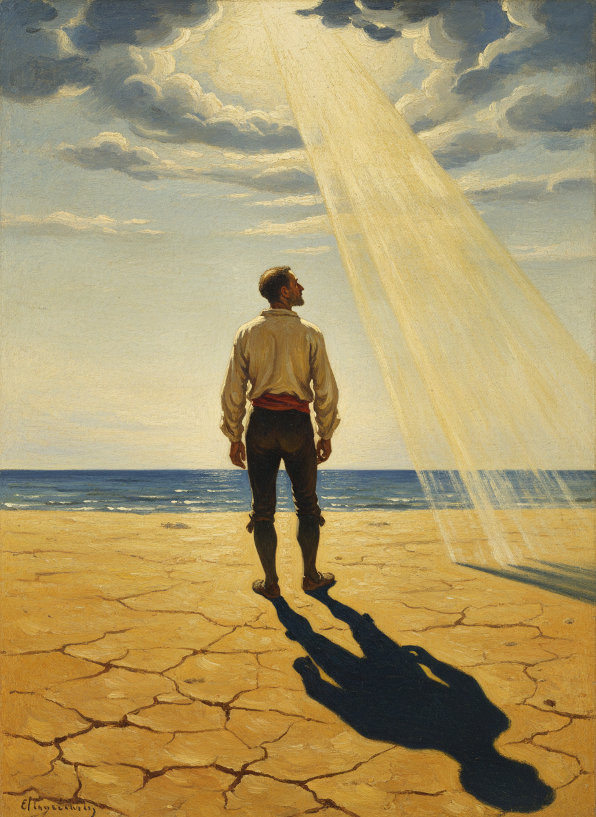 Mais la chaleur était telle qu'il m'était pénible aussi de rester immobile sous la pluie aveuglante qui tombait du ciel.