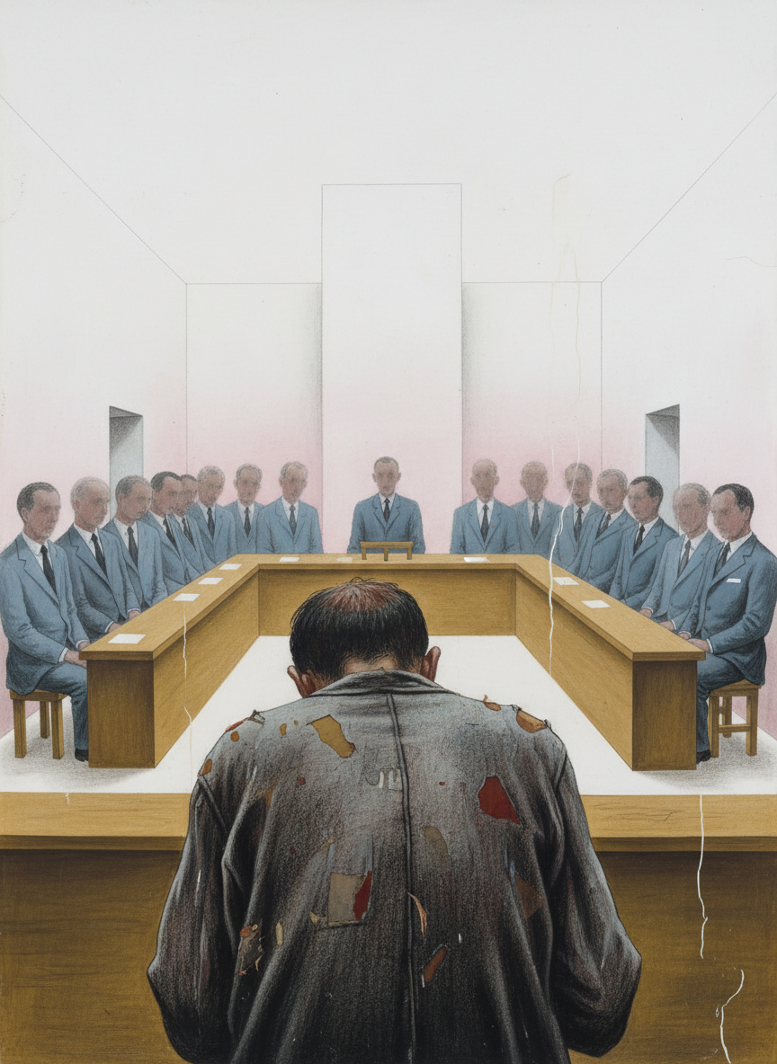 Au bout de très peu de temps, juste assez pour me rendre compte que j'étais fatigué, on est revenu me chercher ; tout a recommencé et je me suis trouvé dans la même salle, devant les mêmes visages.