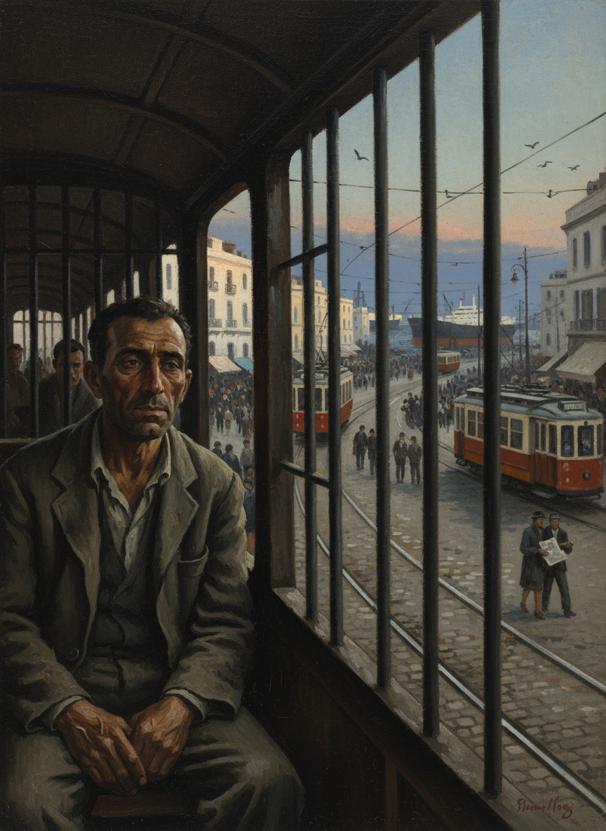 Le cri des vendeurs de journaux dans l'air déjà détendu, les derniers oiseaux dans le square, l'appel des marchands de sandwiches, la plainte des tramways dans les hauts tournants de la ville et cette rumeur du ciel avant que la nuit bascule sur le port, tout cela recomposait pour moi un itinéraire d'aveugle, que je connaissais bien avant d'entrer en prison.