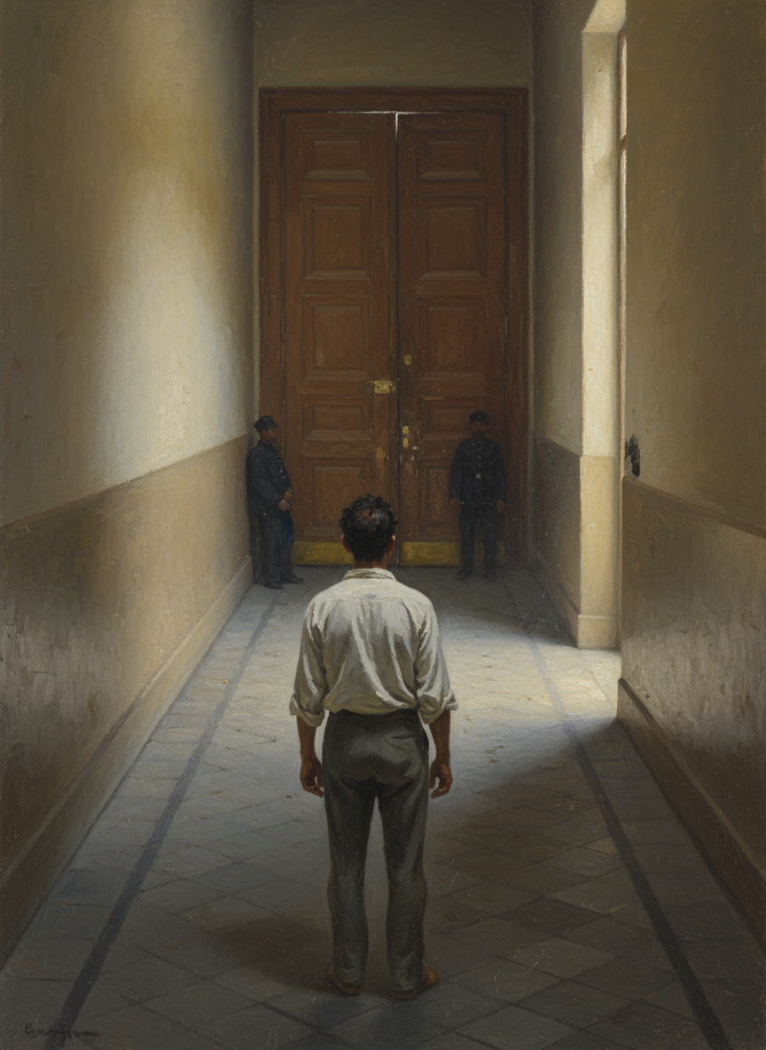 Les jurés sont sortis et l'on m'a emmené dans la petite pièce où j'avais déjà attendu.