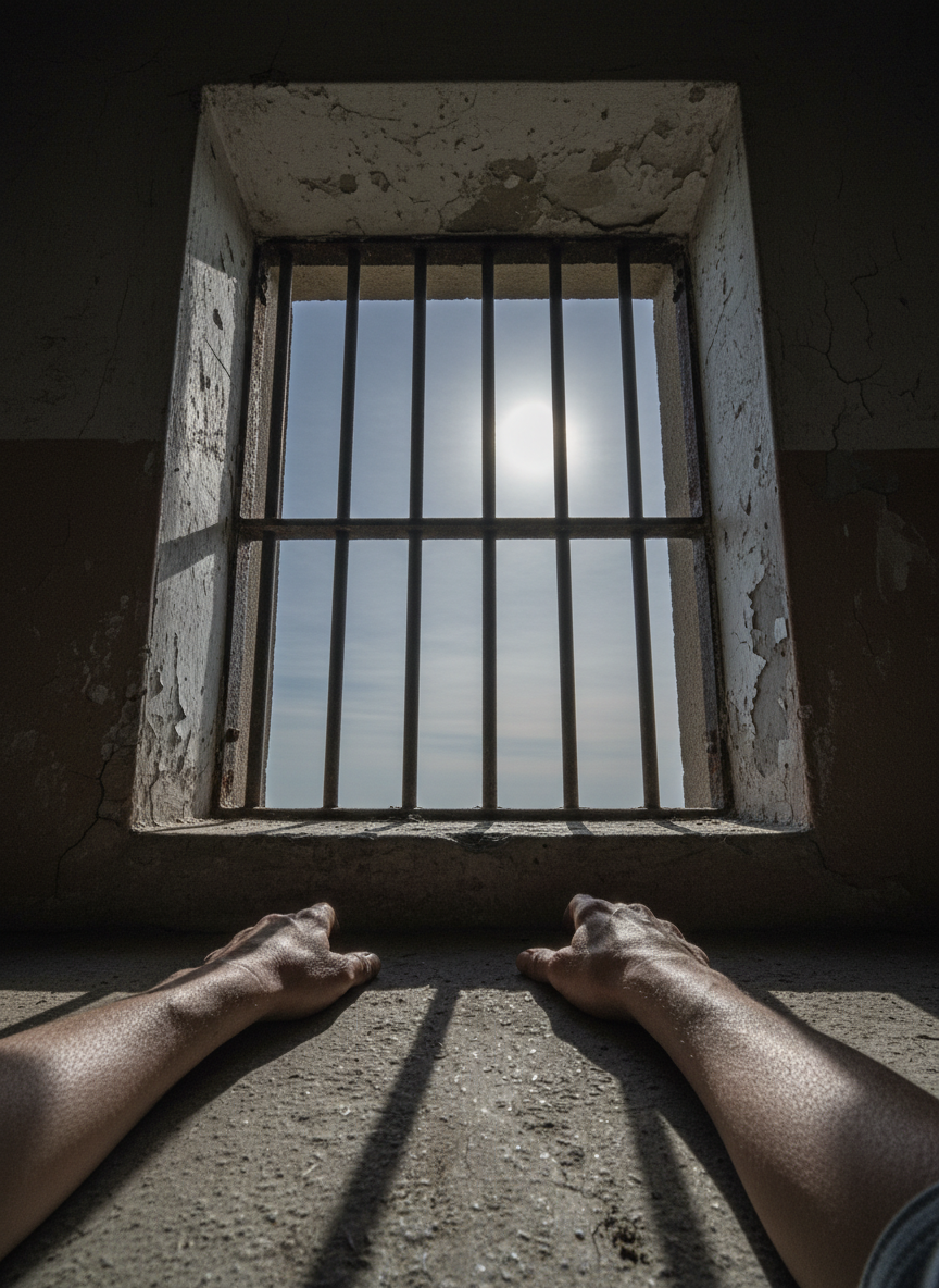 Je l'approuvais dans ma prison, quand le ciel se colorait et qu'un nouveau jour glissait dans ma cellule.