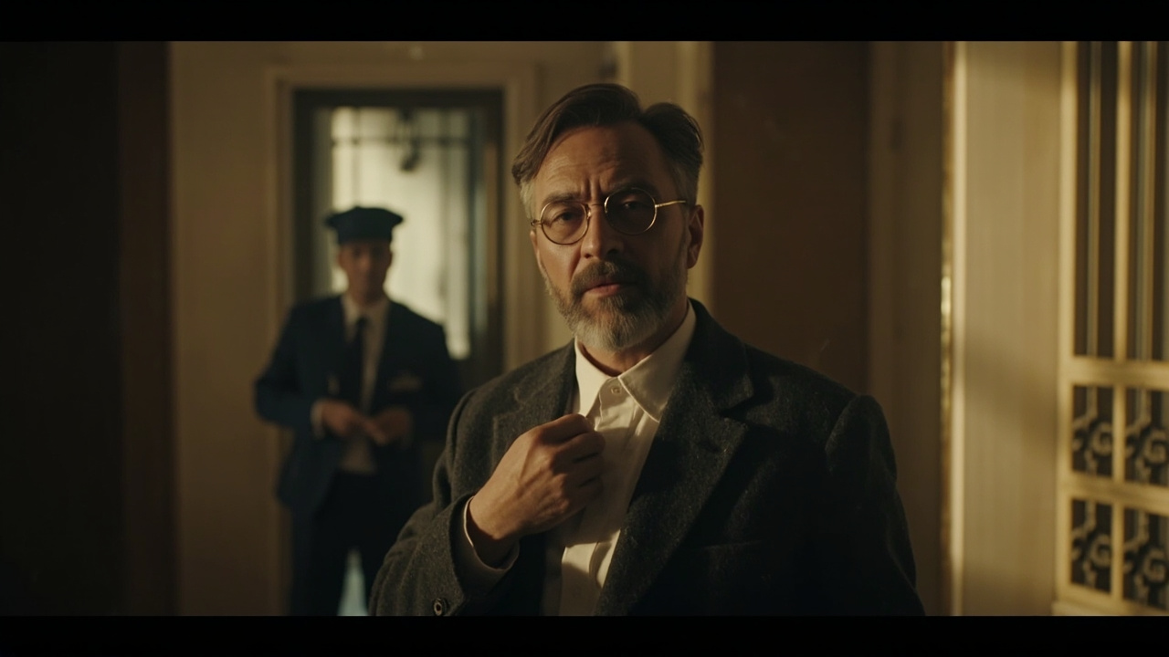 Roux, the concierge of the squalid apartment house in the Sixteenth Arrondissement of Paris—where Pnin, after escaping from Leninized Russia and completing his college education in Prague, had spent fifteen years—happened to come up for the rent while he was without his faux col, prim Pnin would cover his front stud with a chaste hand.