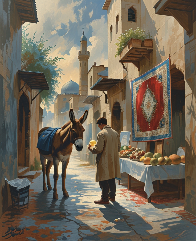 Technically speaking, the narrator’s art of integrating telephone conversations still lags far behind that of rendering dialogues conducted from room to room, or from window to window across some narrow blue alley in an ancient town with water so precious, and the misery of donkeys, and rugs for sale, and minarets, and foreigners and melons, and the vibrant morning echoes.
