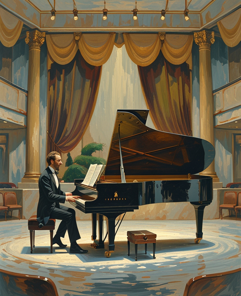 Prague?—one of the two musical clowns pulled out the piano stool from under the 
