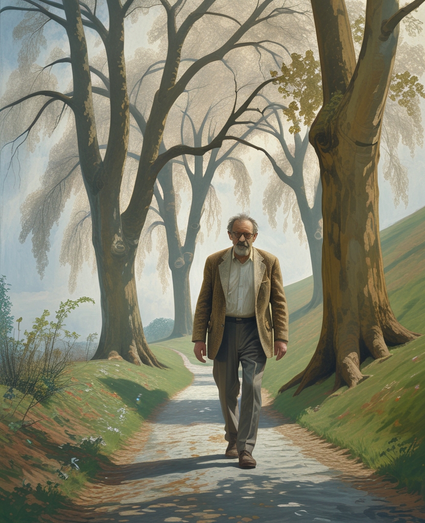 “Huliganï,” fumed Pnin, shaking his head—and slipped slightly on a flag of the path that meandered down a turfy slope among the leafless elms.