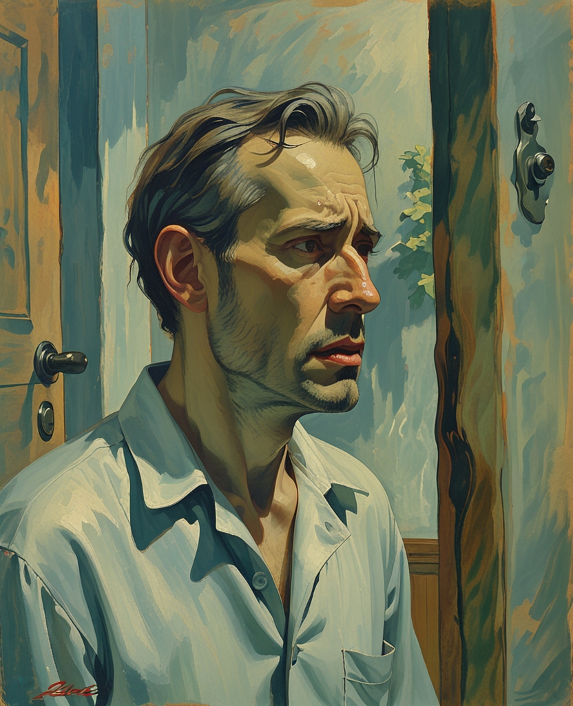 In fear and helplessness, toothless, nightshirted Pnin heard a suitcase one-leggedly but briskly stomping upstairs, and a pair of young feet tripping up steps so familiar to them, and one could already make out the sound of eager breathing.