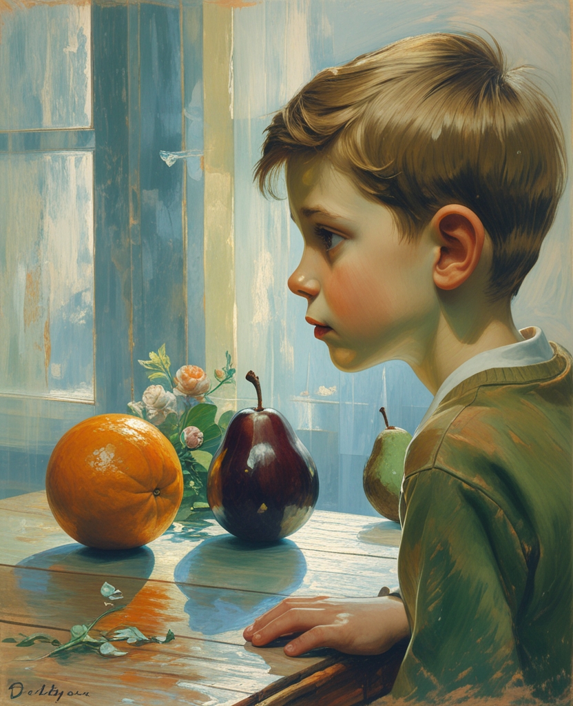 And at six, Victor already distinguished what so many adults never learn to see—the colors of shadows, the difference in tint between the shadow of an orange and that of a plum or of an avocado pear.