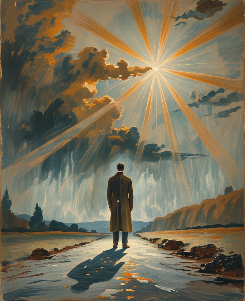 Suddenly the sun, half masked but dazzling, would join him.