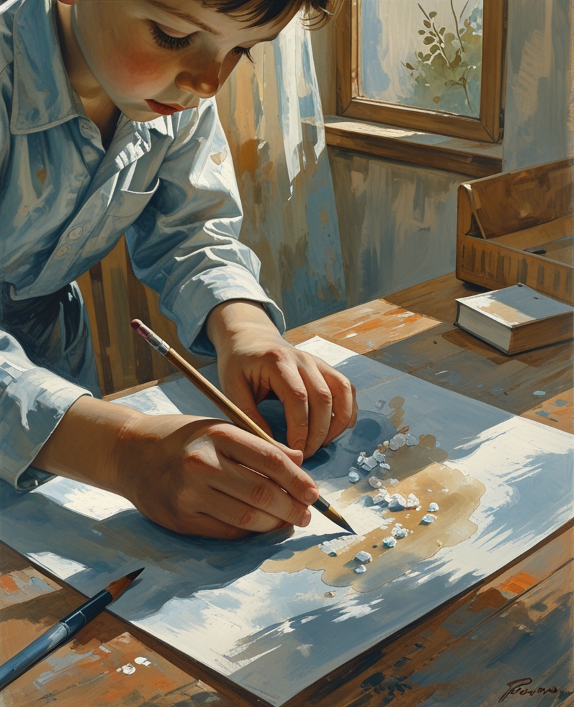 At nine, he had known the sensuous delight of a graded wash.