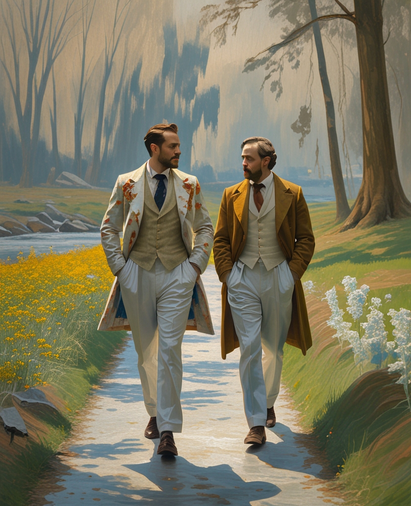 Finally, as they walked along a meadow path, brushing against the goldenrod, toward the wood where a rocky river ran, they spoke of their healths: Chateau, who looked so jaunty, with one hand in the pocket of his white flannel trousers and his lustring coat rather rakishly opened on a flannel waistcoat, cheerfully said that in the near future he would have to undergo an exploratory operation of the abdomen, and Pnin said, laughing, that every time he was X-rayed, doctors vainly tried to puzzle out what they termed “a shadow behind the heart.”