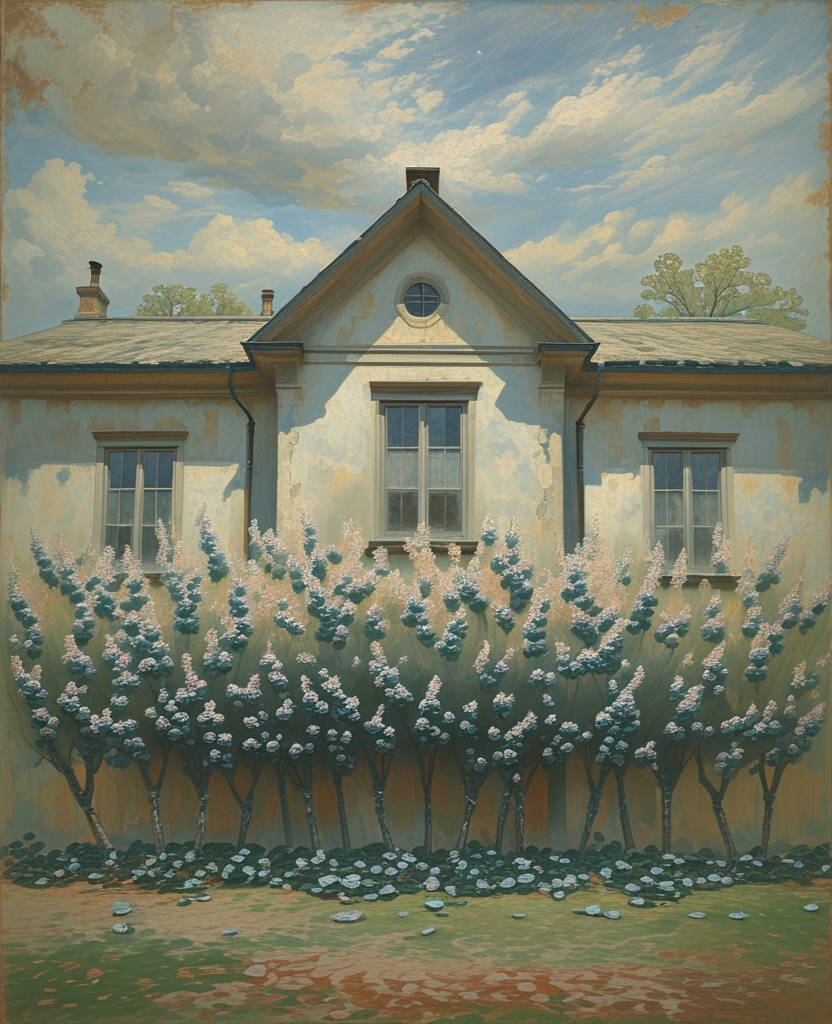 Lilacs—those Russian garden graces, to whose springtime splendor, all honey and hum, my poor Pnin greatly looked forward—crowded in sapless ranks along one wall of the house.