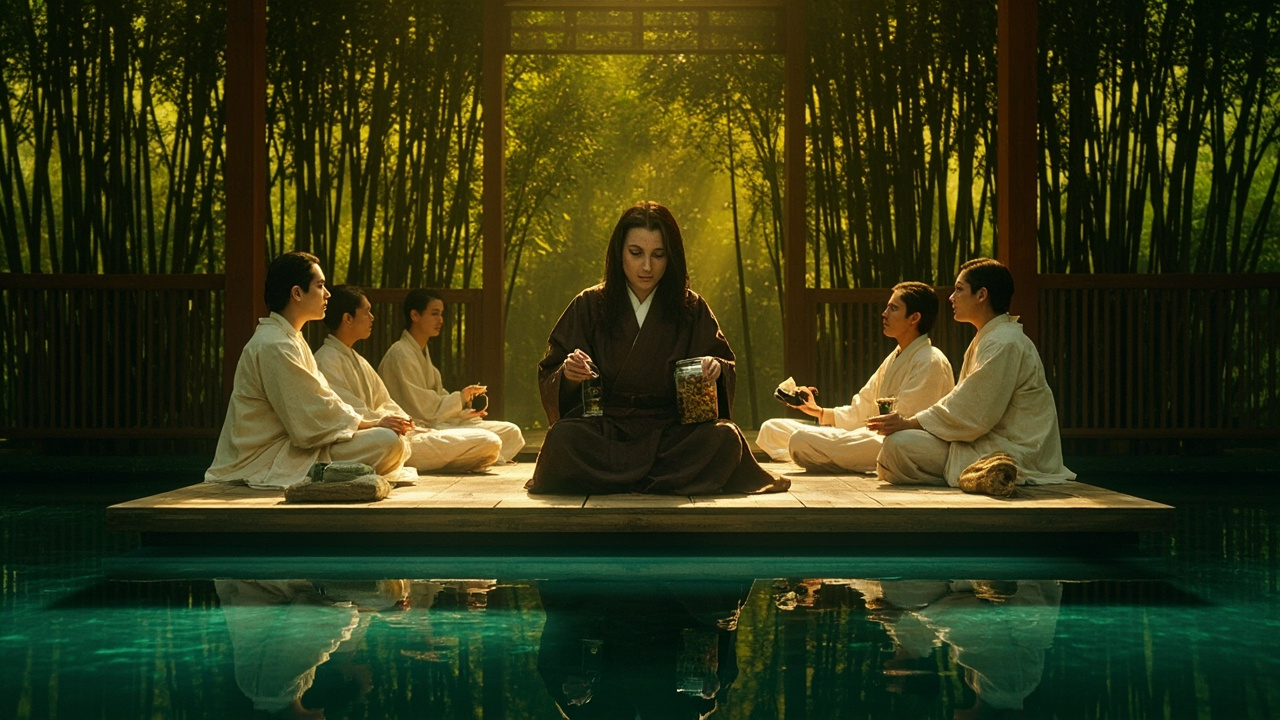 “我们会有一座漂浮的禅堂,让巴迪那些被酒灌大的男孩子们过来,学会躺着喝茶,就像雷那样;学会冥想,就像你本来该学的那样,阿尔瓦;而我会做禅堂的方丈,拿着一大罐蟋蟀。”