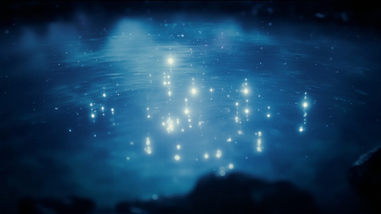 有一潭水中映着星光,我向潭中吐水,星星就湮灭了,我说:“星星是实在的吗?”