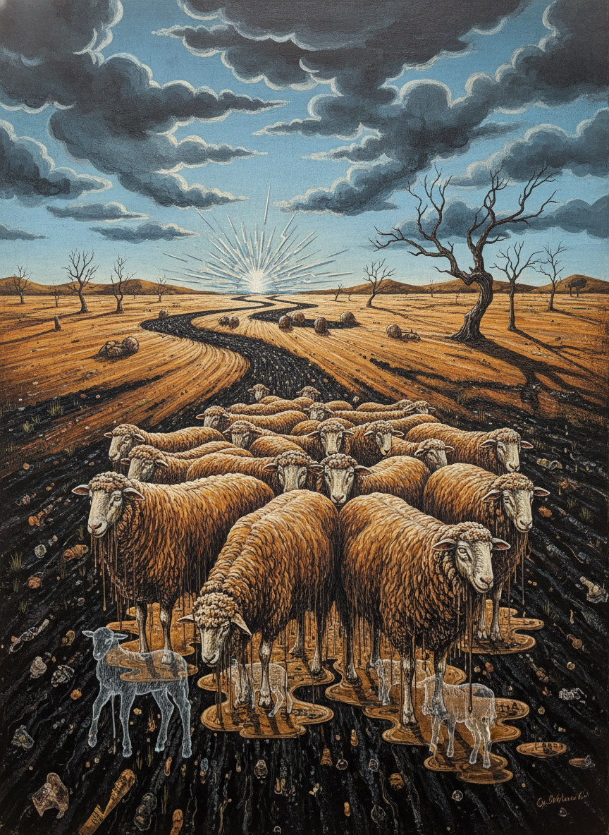 The shearing had been almost impossible, for shearers would not touch soaked wool, and unless the mud dried before lambing many offspring would die in the sodden earth and the cold.