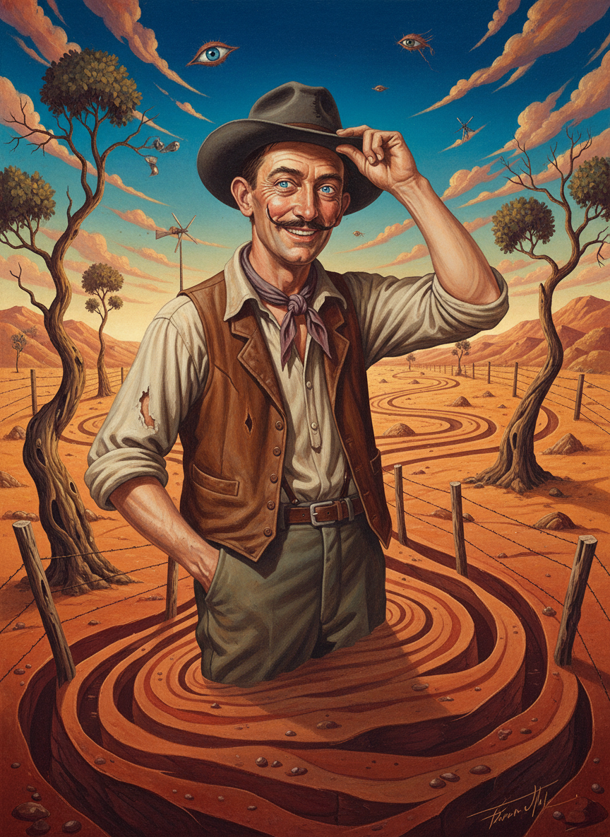 he called as they converged, doffing his battered old grey felt hat and replacing it rakishly on the back of his head.