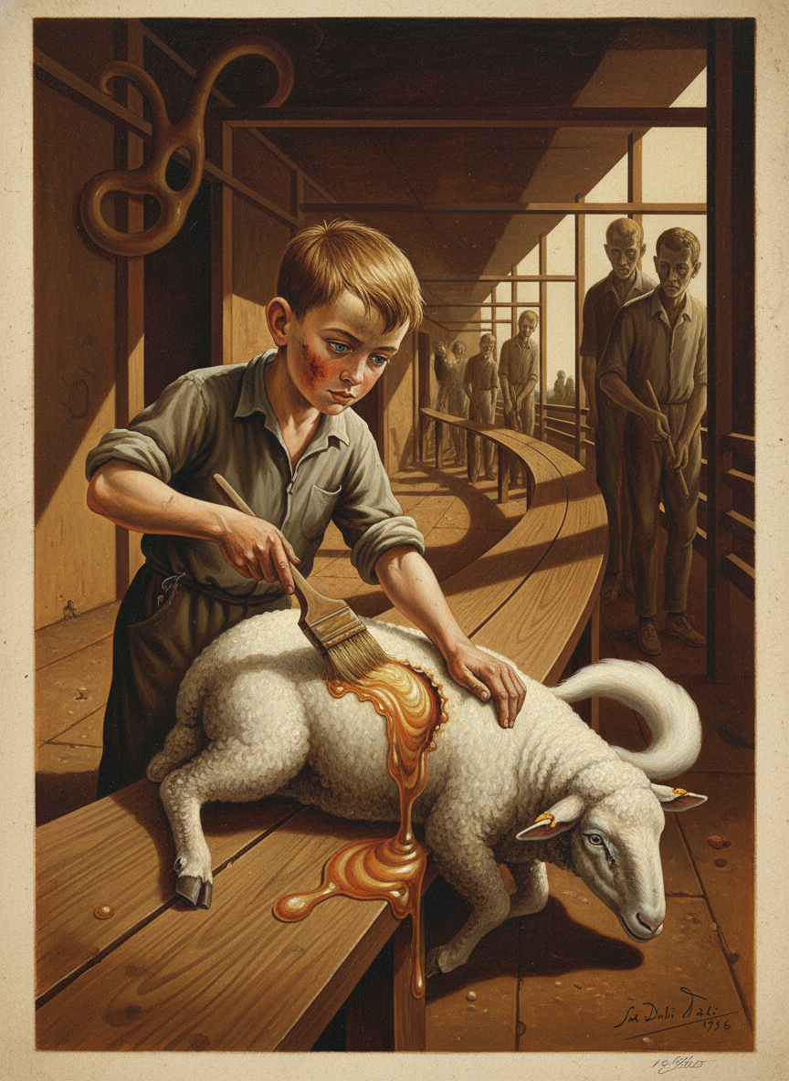 So as soon as he could Luke took himself off on the shearing circuit as a tar boy, slapping molten tar on jagged wounds if a shearer slipped and cut flesh as well as wool.